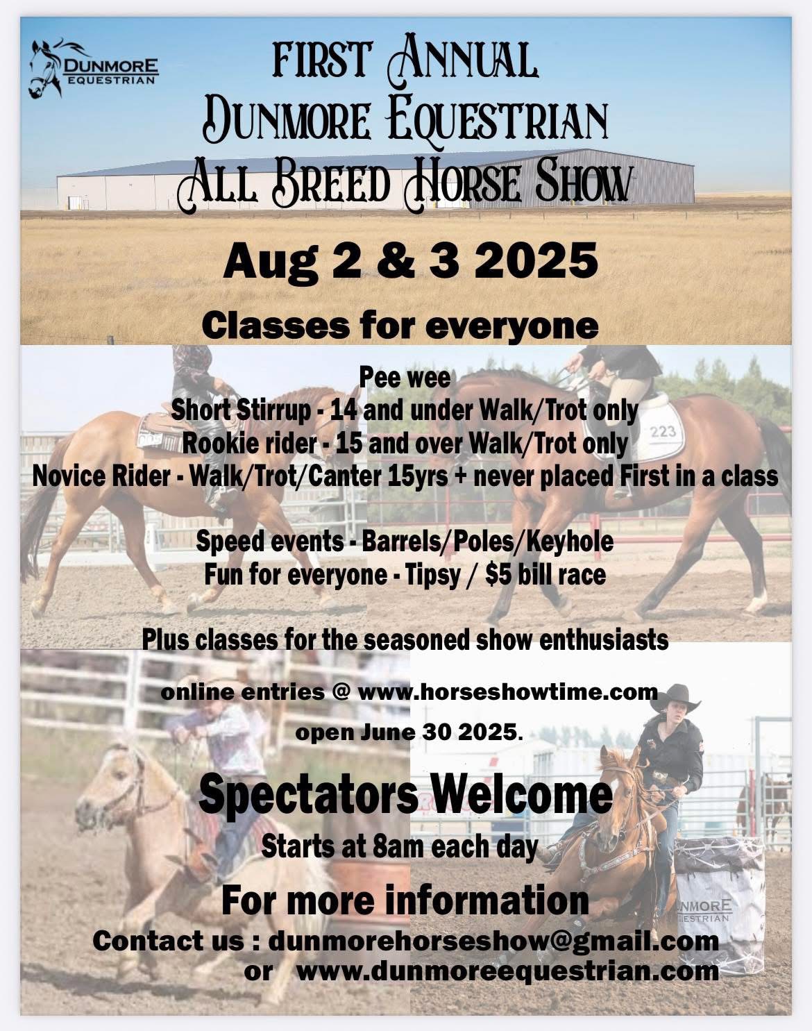 Dunmore Equestrian All Breed Horse Show