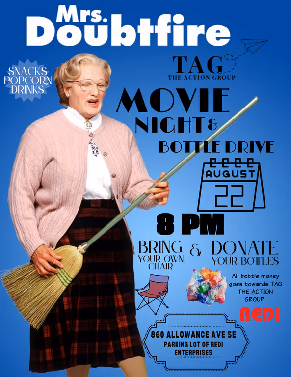 Movie in the REDI parking lot & bottle drive