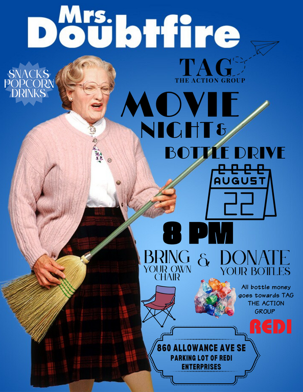 Movie in the REDI parking lot & bottle drive