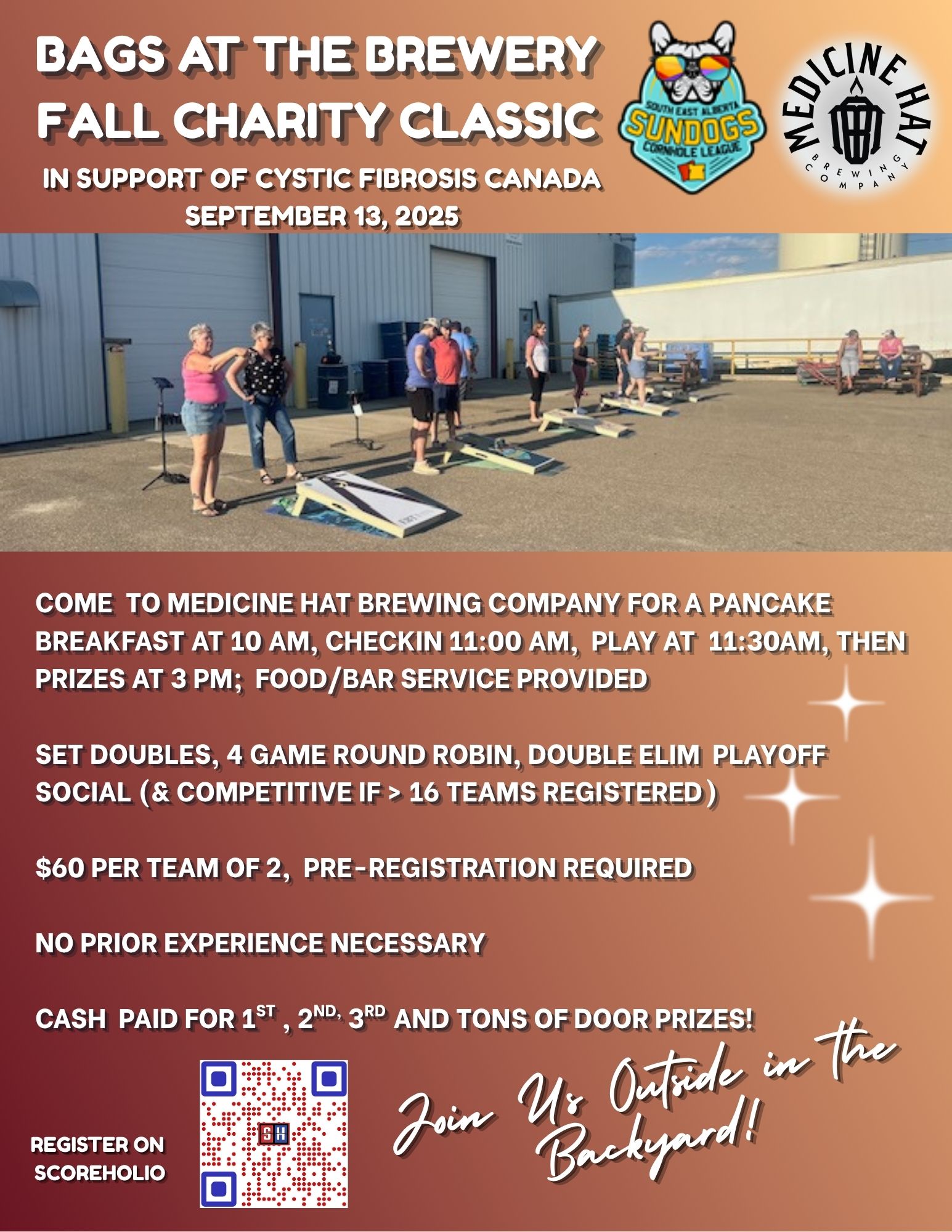Bags at the Brewery Fall Classic in support of Cystic Fibrosis