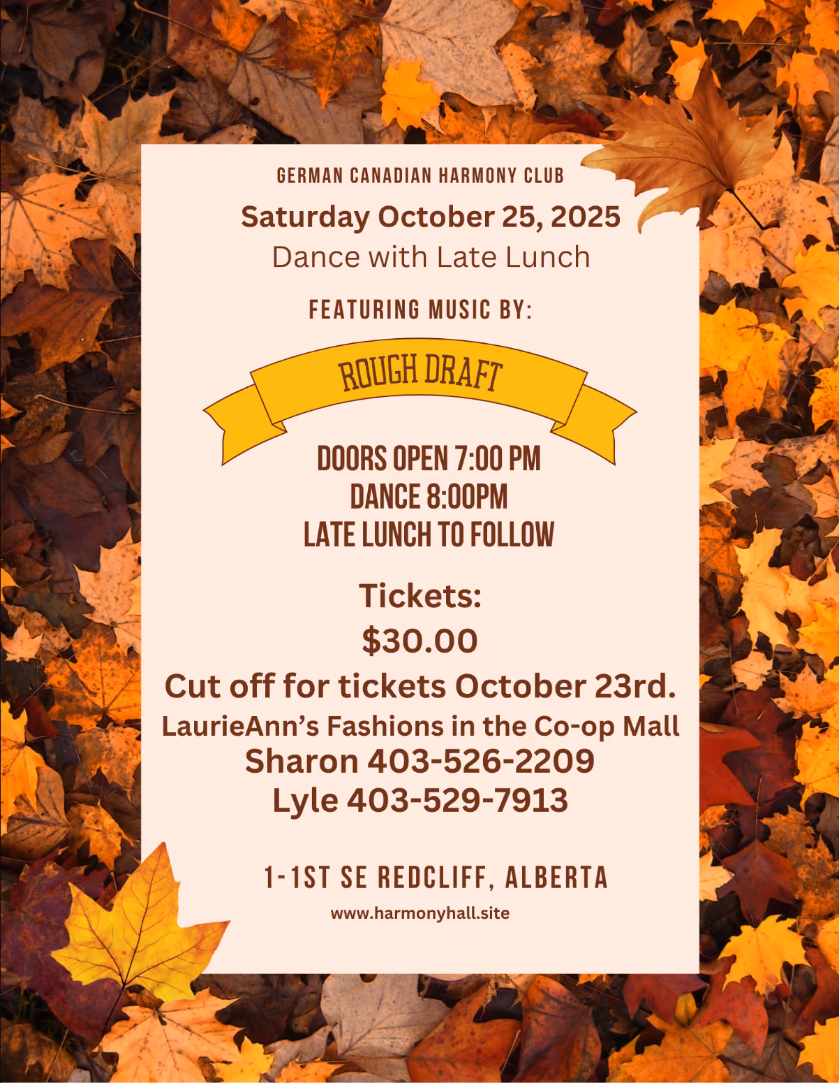 Fall Dance & Late Lunch featuring ROUGH TRADE