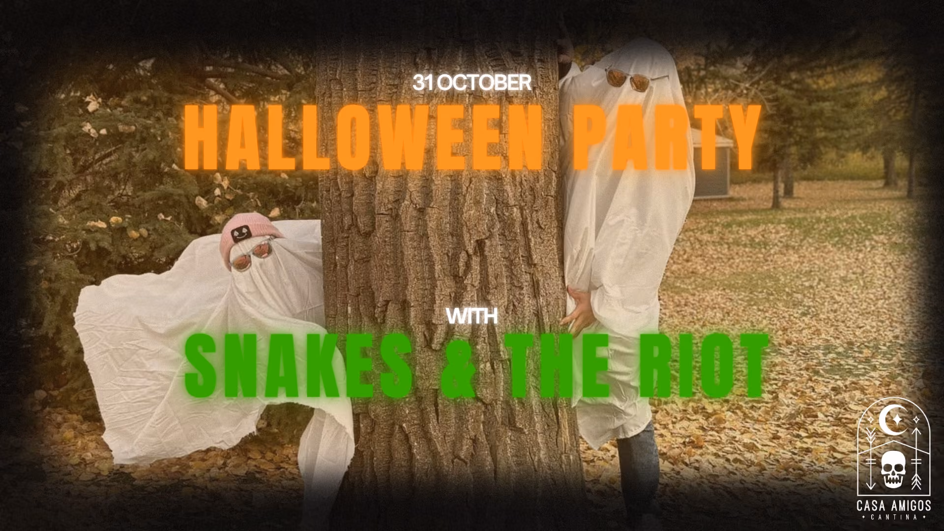 Casa Amigos Halloween Party with Snakes & The Riot