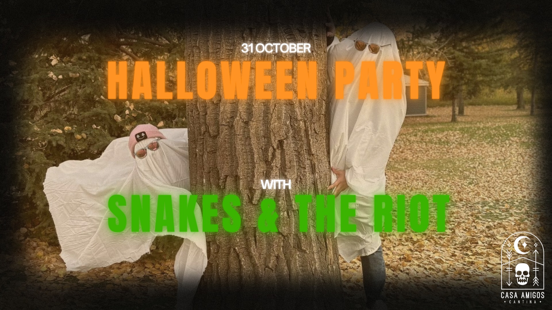 Casa Amigos Halloween Party with Snakes & The Riot