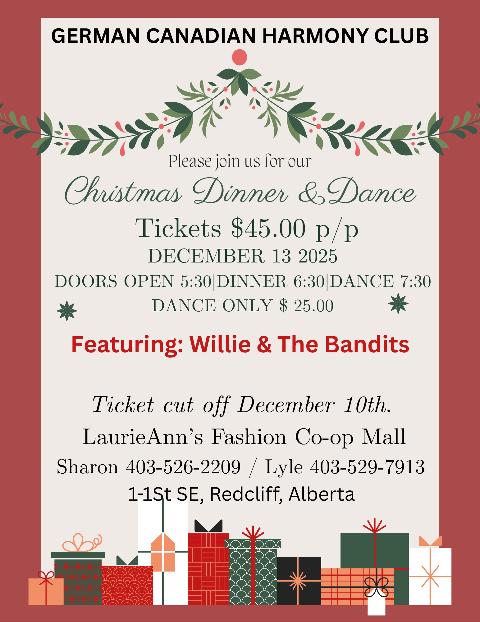 German Canadian Harmony Club Christmas Dinner & Dance