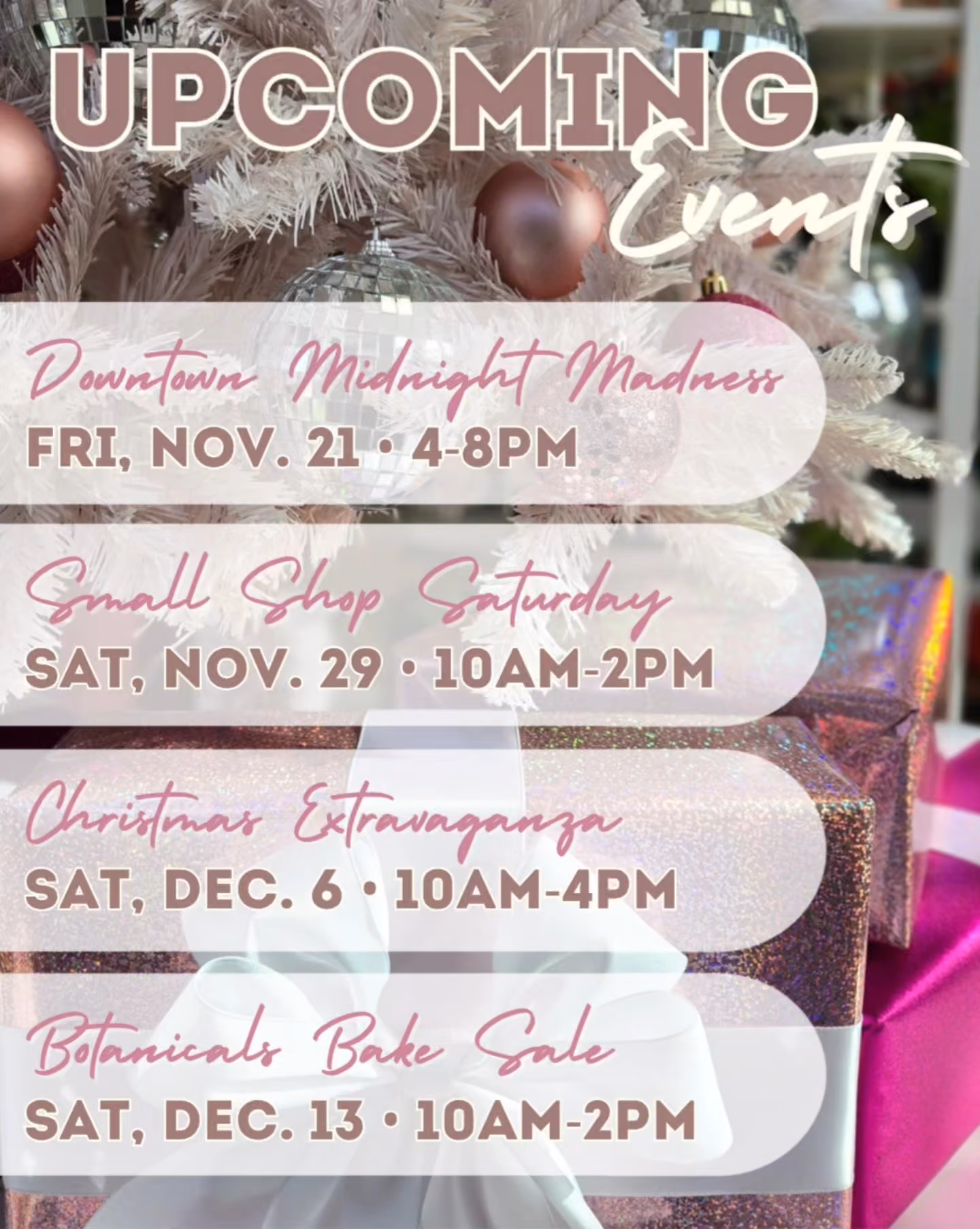 Botanicals Bake Sale