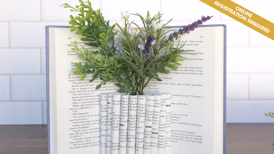 DIY Folded Book Vase