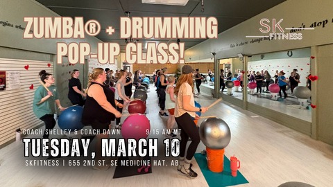 Zumba® + Drumming Pop-Up Class