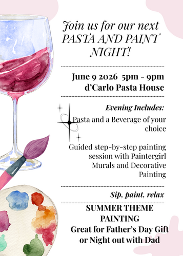 Pasta and Paint Night at d'Carlo Pasta House