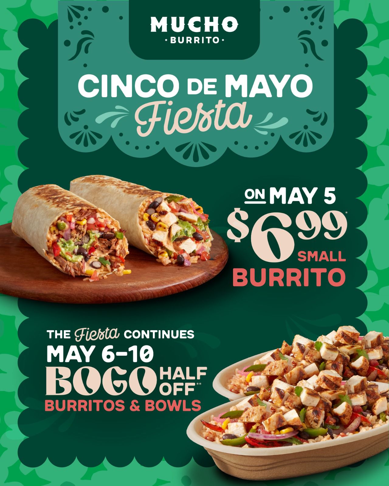 Cinco De Mayo event - $6.99 Burritos