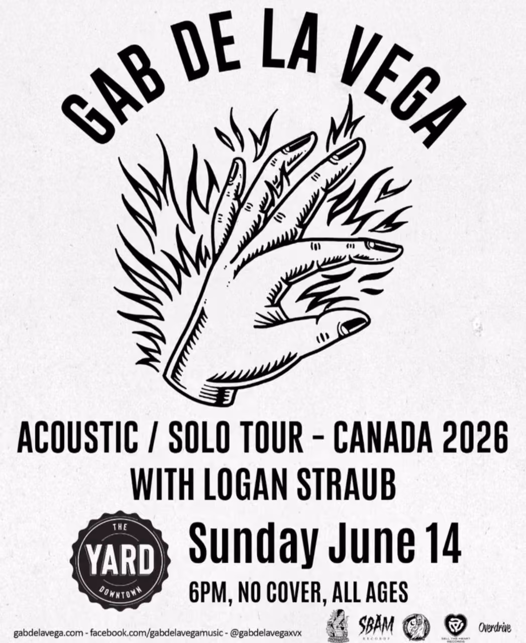 Gab De La Vega: Acoustic/Solo Tour with Logan Straub at The Yard