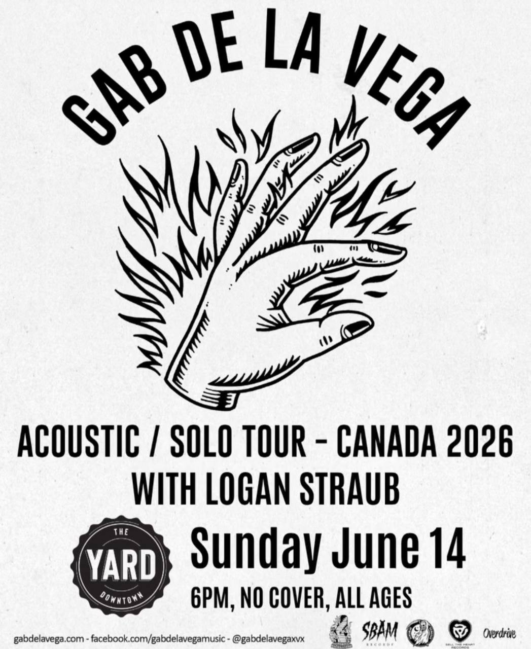 Gab De La Vega: Acoustic/Solo Tour with Logan Straub at The Yard