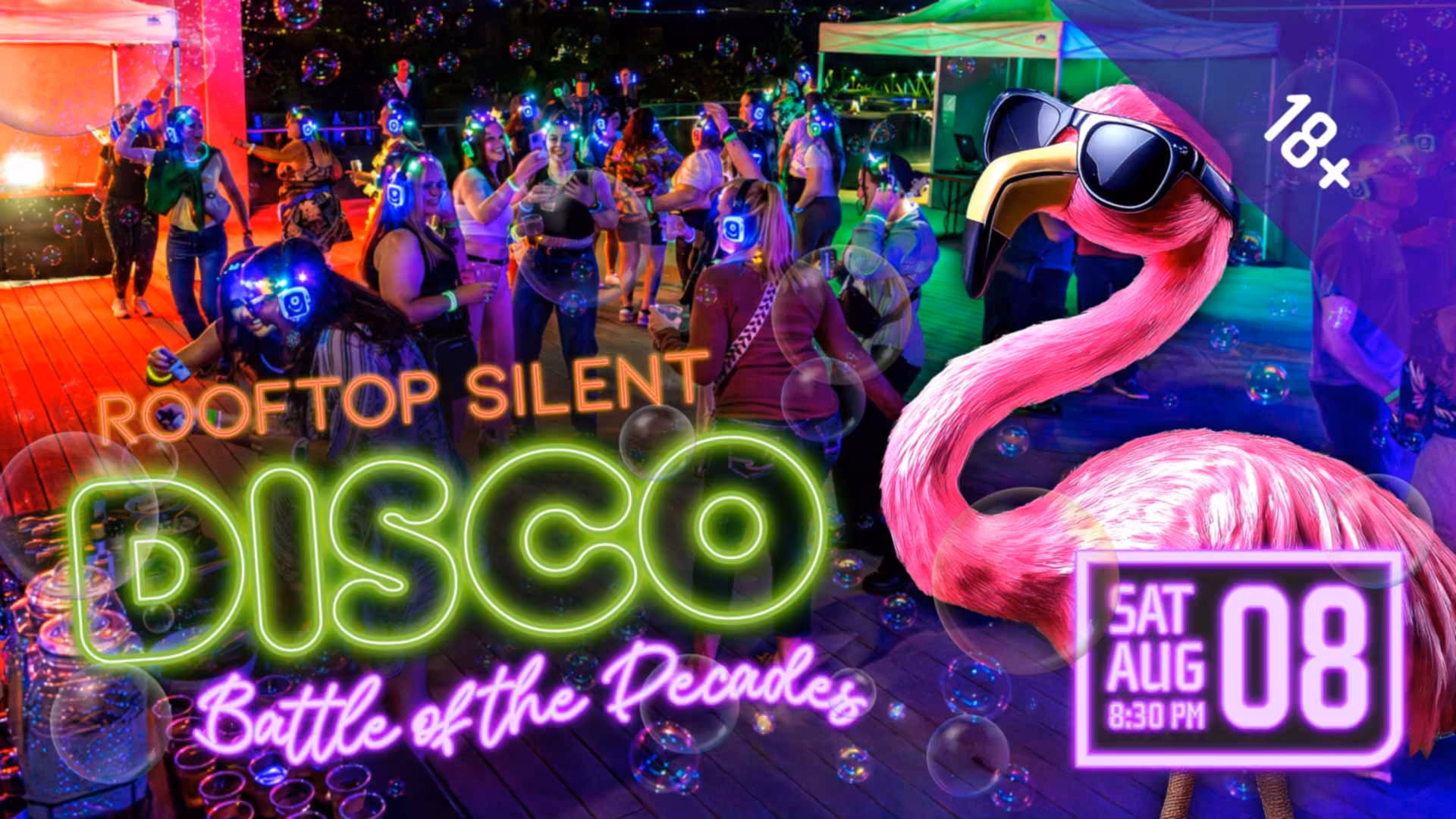 Rooftop Silent Disco: Pick Your Era