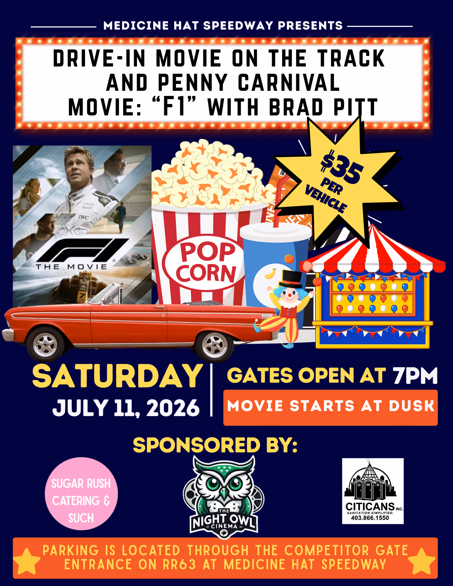 Medicine Hat Speedway Drive-In Movie and Penny Carnival