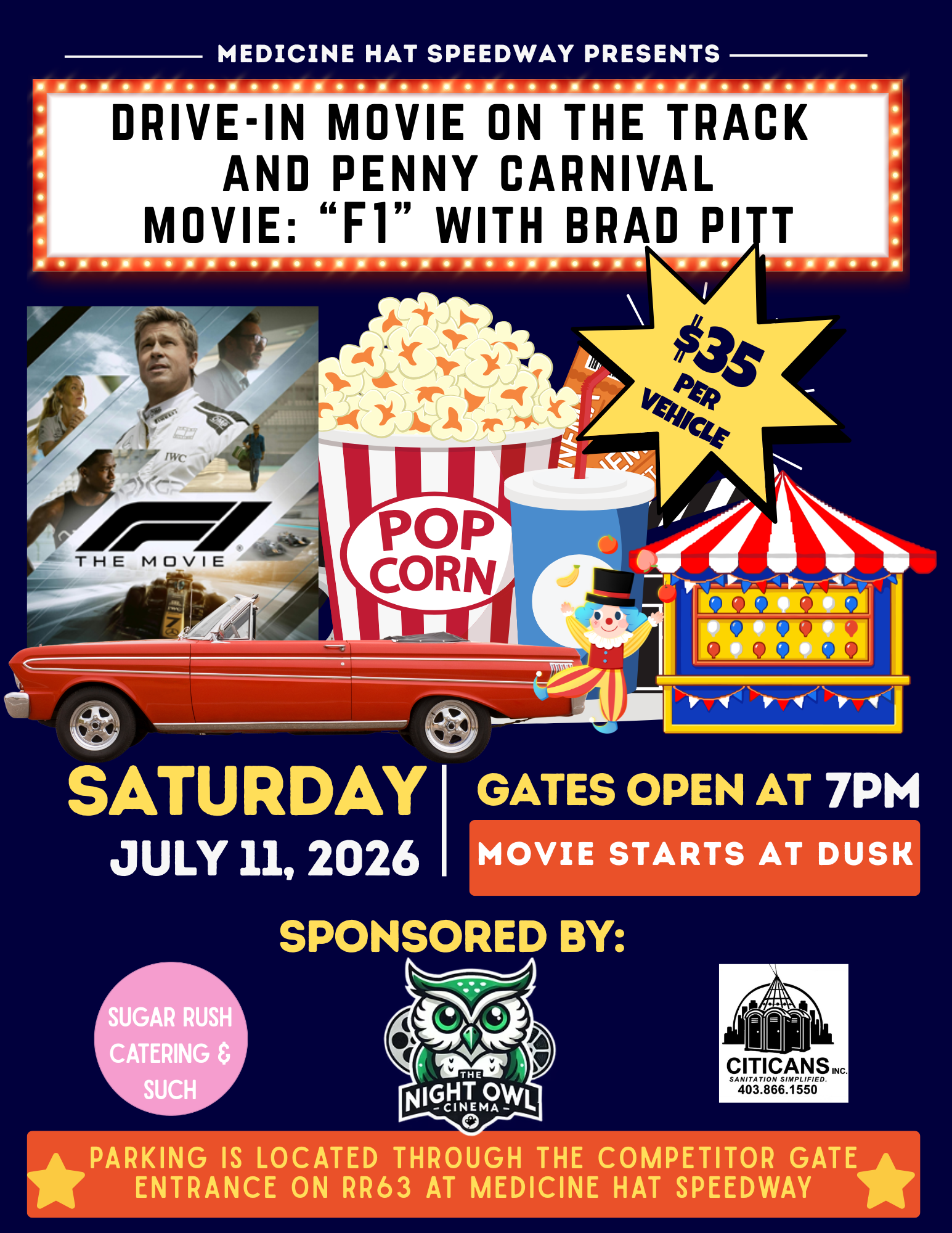 Medicine Hat Speedway Drive-In Movie and Penny Carnival
