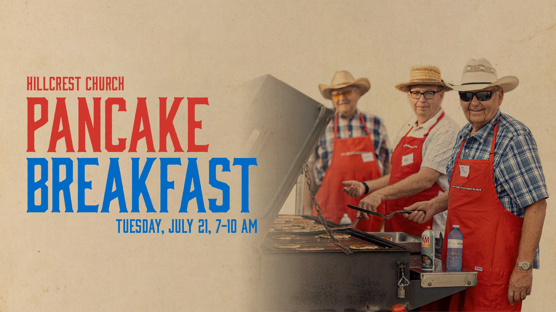 Free Pancake Breakfast | Hillcrest Church |  Tuesday, July 21st