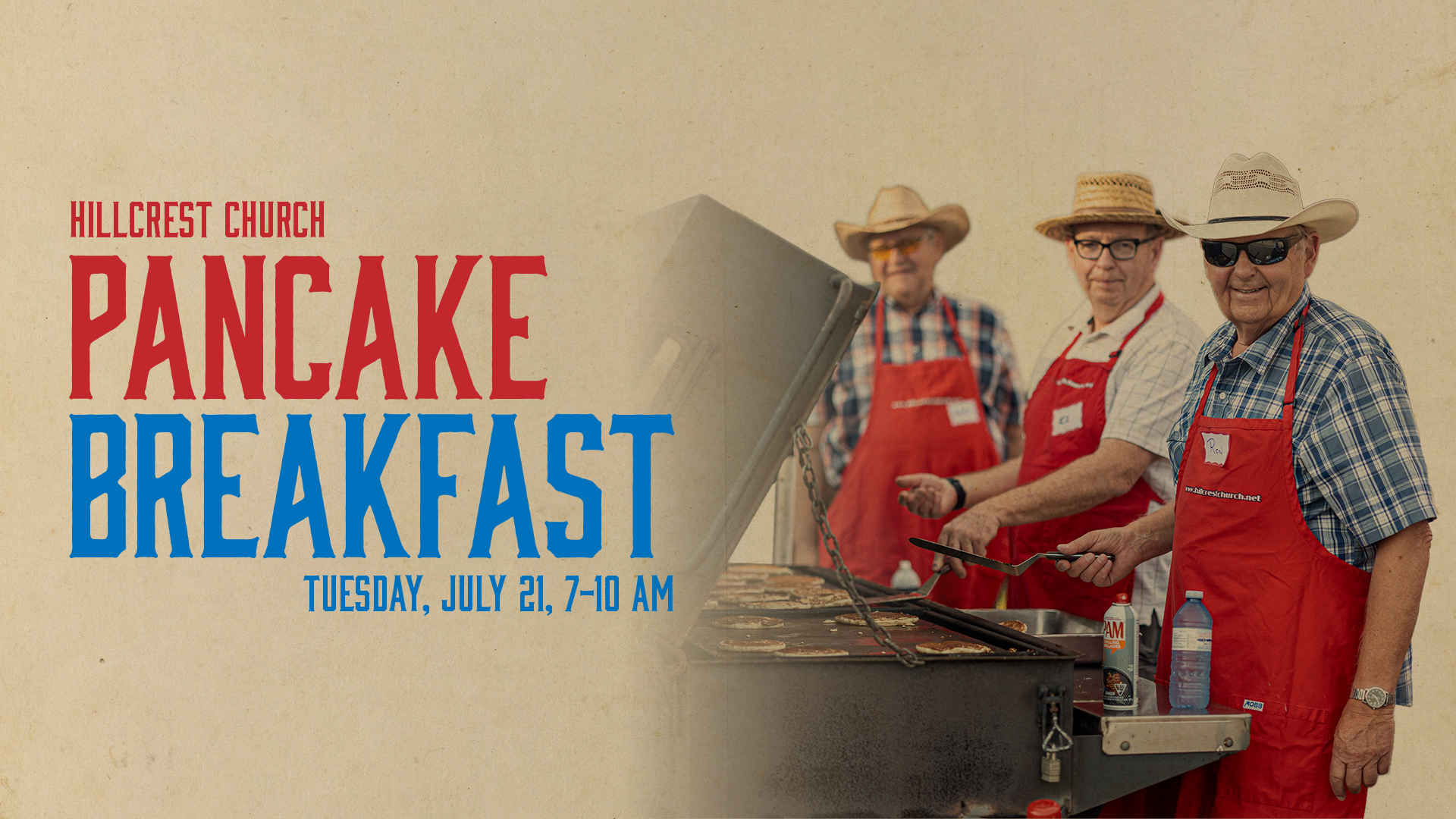 Free Pancake Breakfast | Hillcrest Church |  Tuesday, July 21st