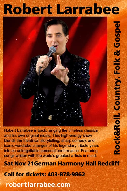 Robert Larrabee Live | Redcliff German HArmony Hall | November 21st 