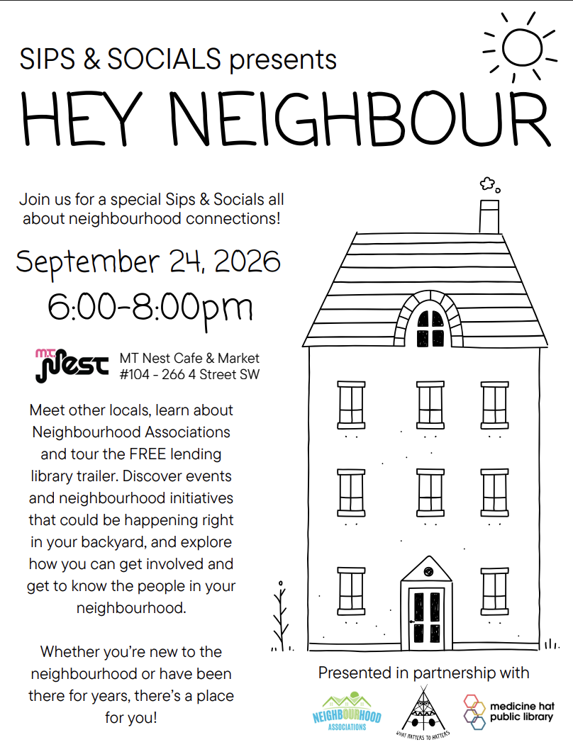 Sips and Socials "Hey Neighbour" Night