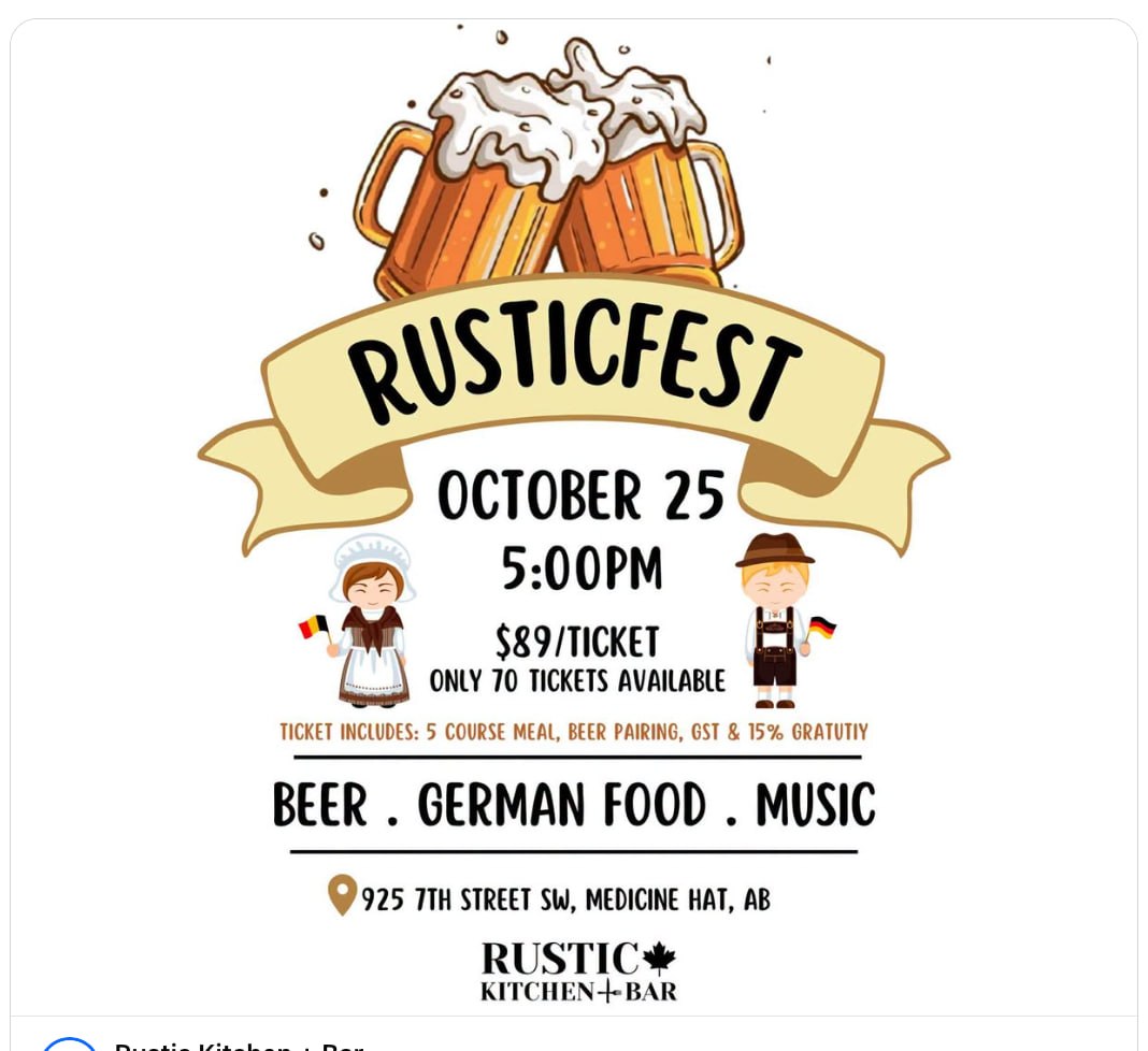 RusticFest | October 25th | Starts at 5:00 PM