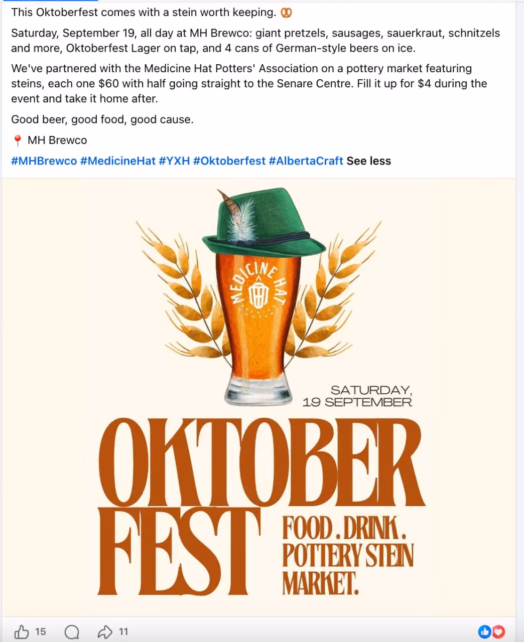 Oktober Fest | Medicine Hat BrewCo | September 19th, ALL DAY!