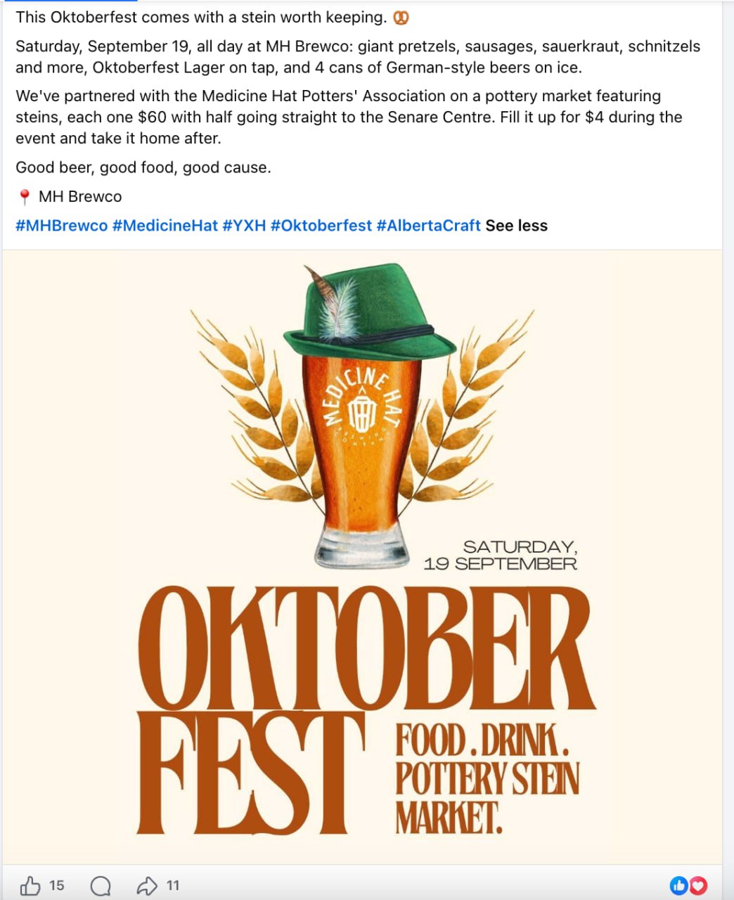 Oktober Fest | Medicine Hat BrewCo | September 19th, ALL DAY!