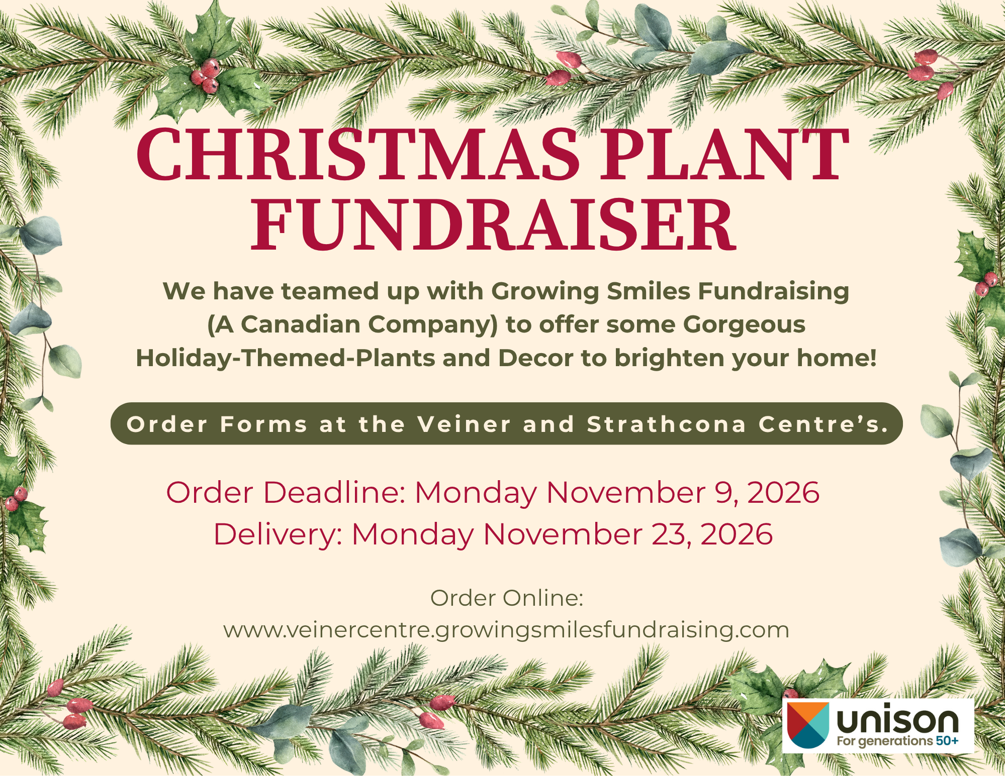 Veiner Christmas Plant Fundraiser