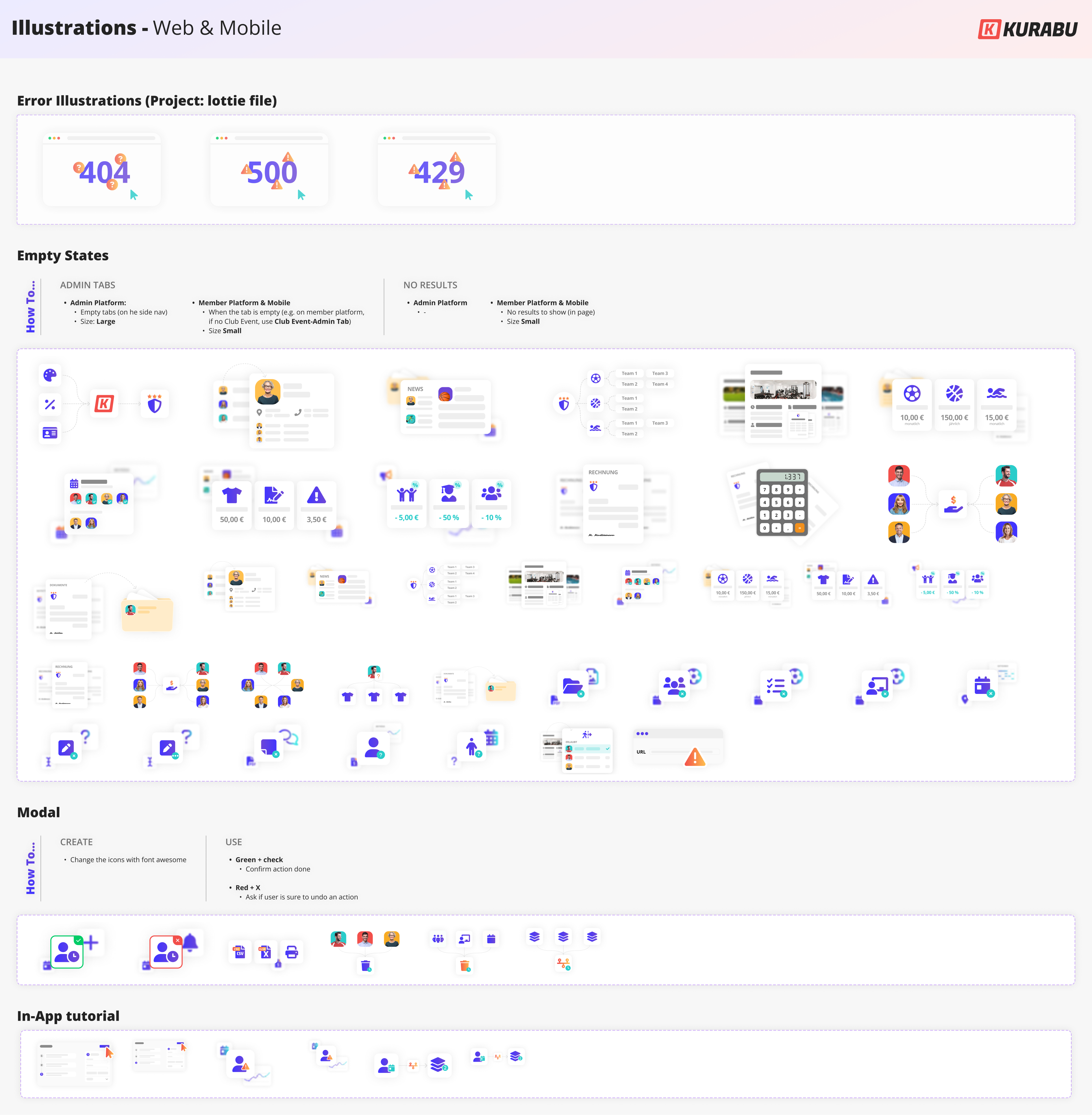 Separated button components with built-in documentation and translations.