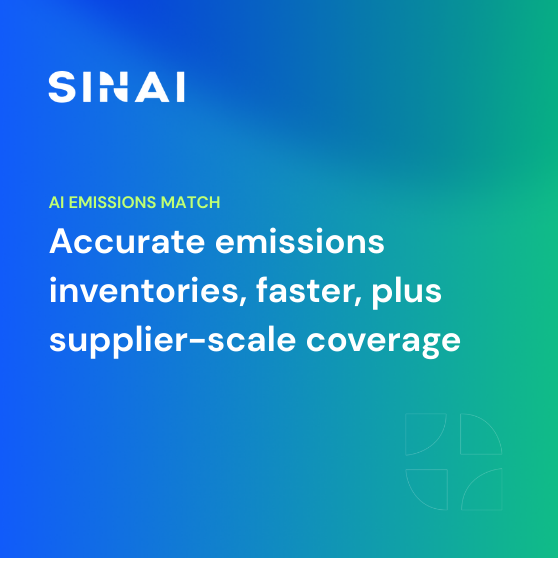 Accurate emissions inventories, faster: AI Emissions Match plus supplier-scale coverage
