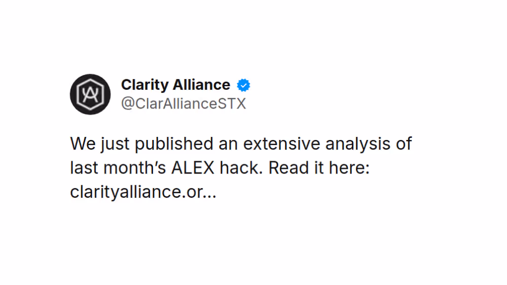 Clarity Alliance on X: