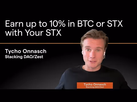 Earn up to 10% in BTC or STX with your STX