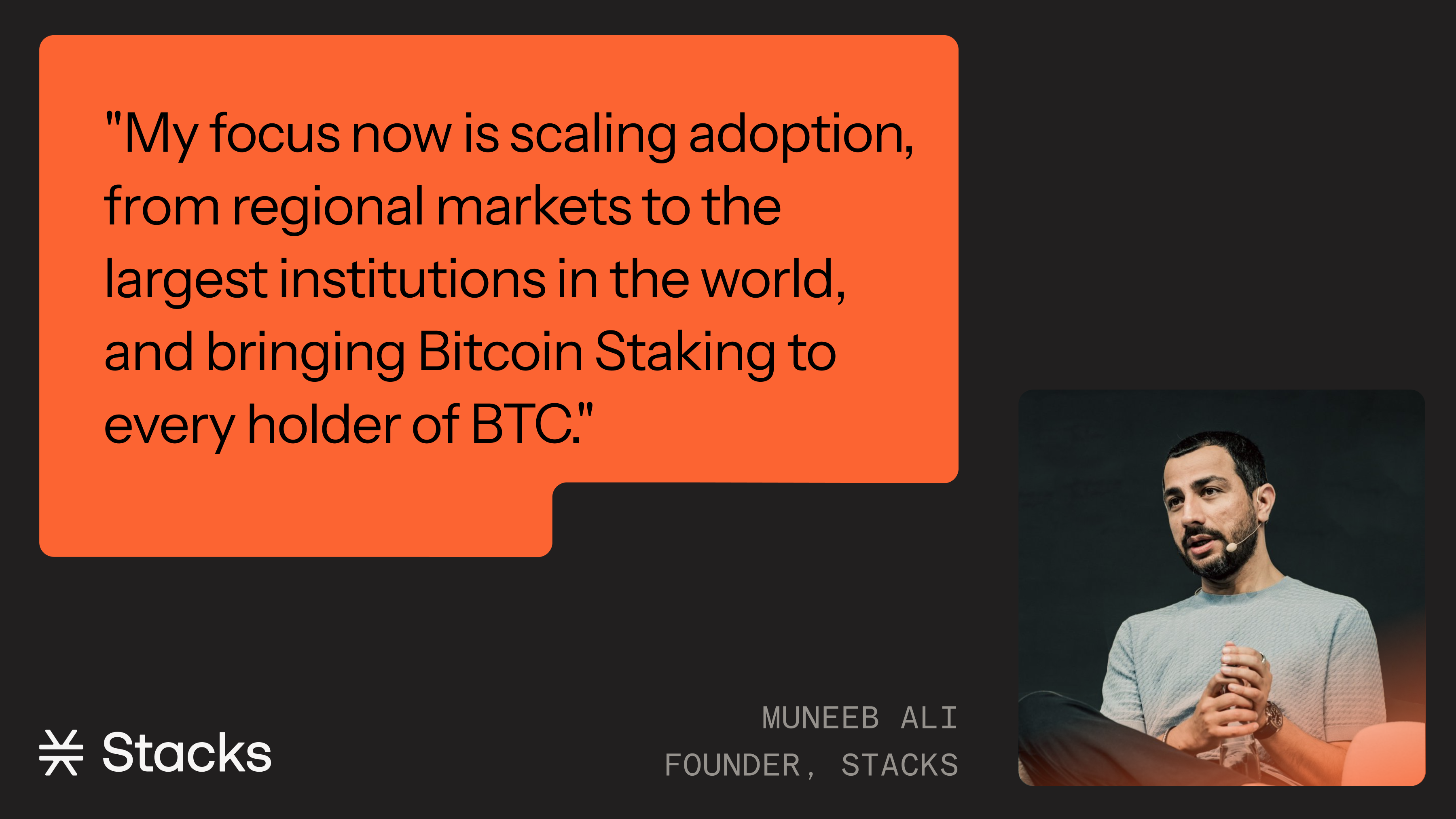 Muneeb Ali Becomes CEO of Stacks Labs as Bitcoin Staking Enters Its Growth Phase