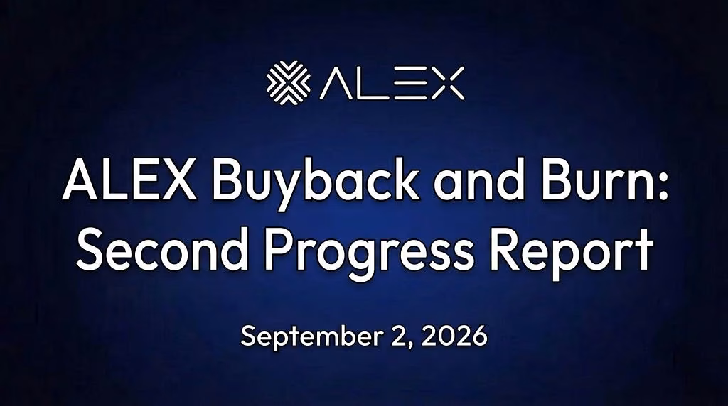 ALEX Buyback and Burn: Second Progress Update