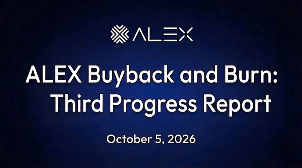 ALEX Buyback and Burn: Third Progress Report
