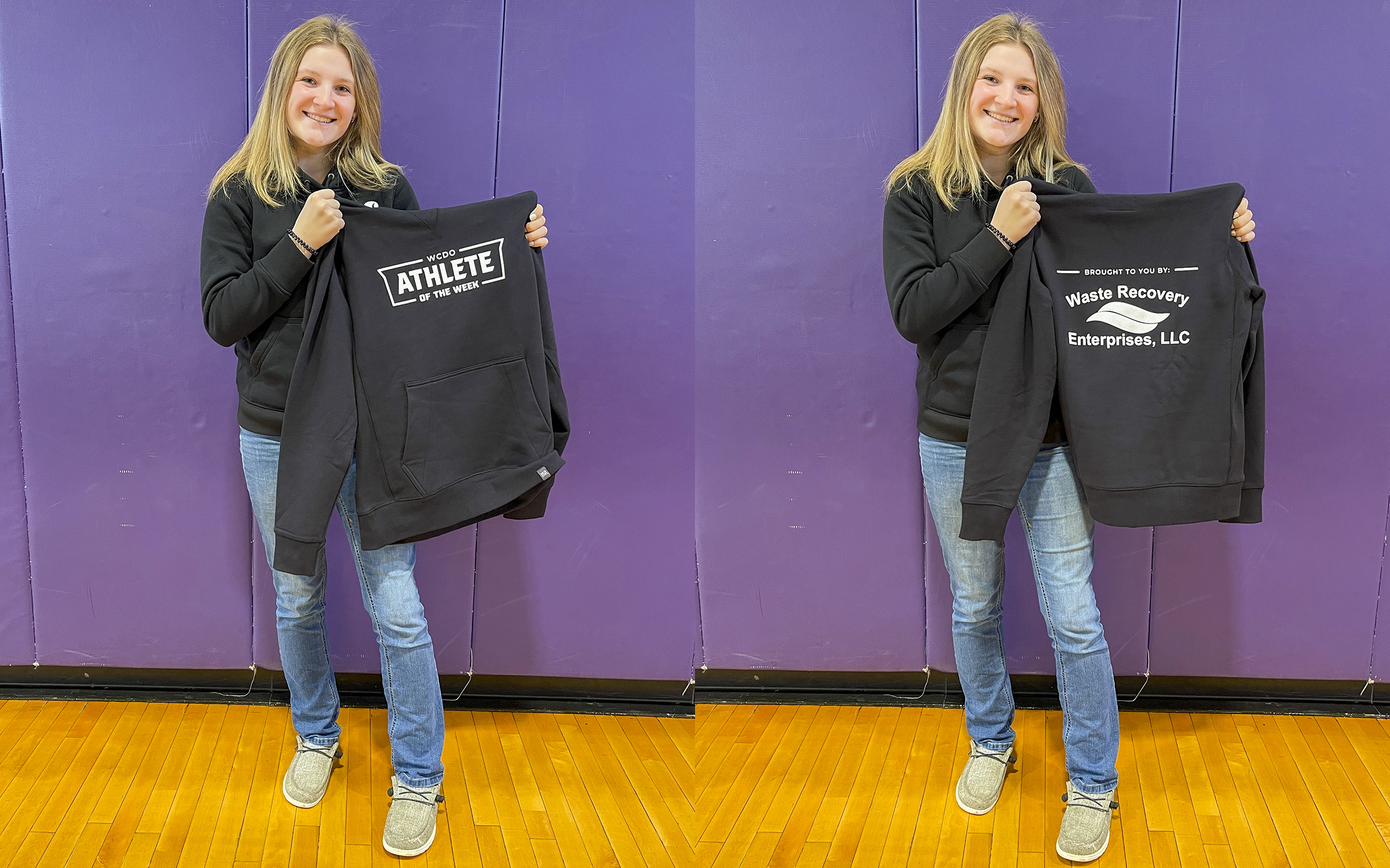 action shot of girl spiking volleyball