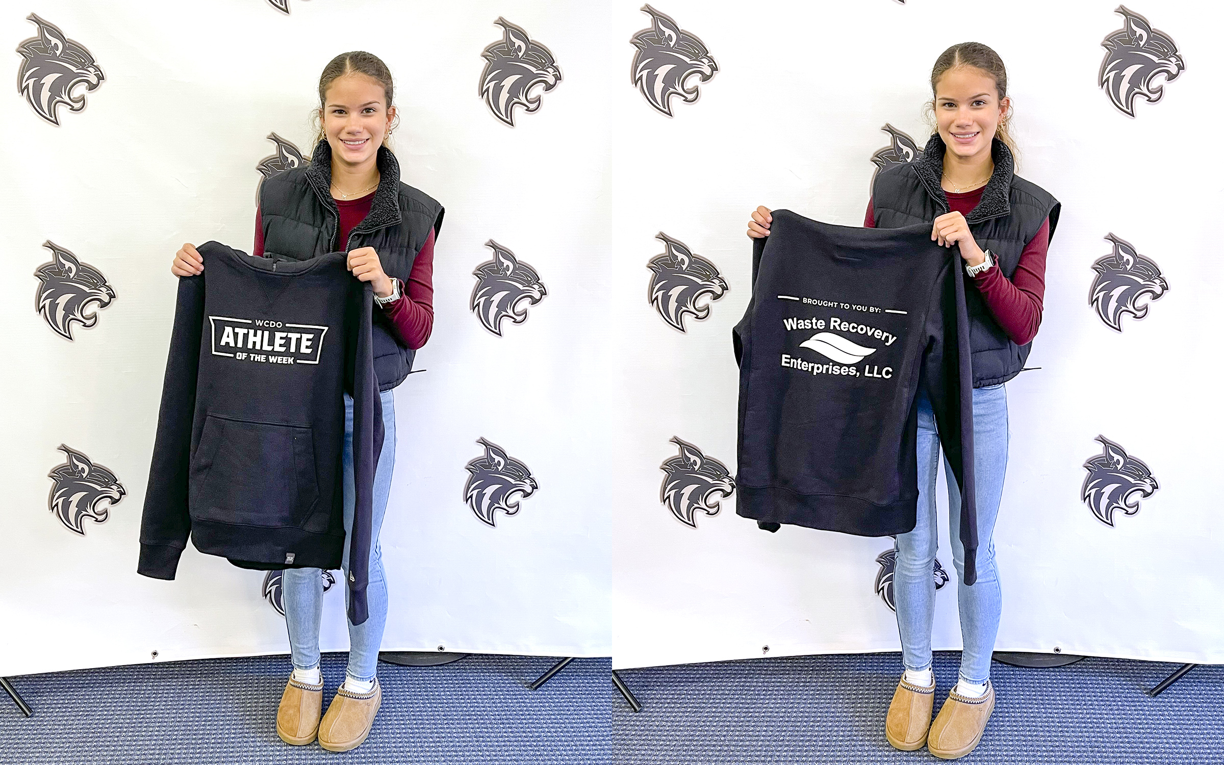 action shot of girl spiking volleyball