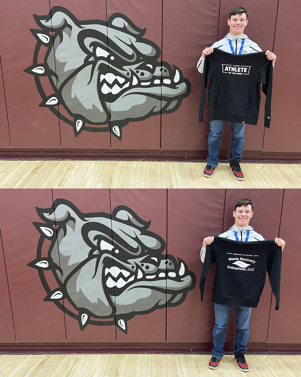 action shot of girl spiking volleyball