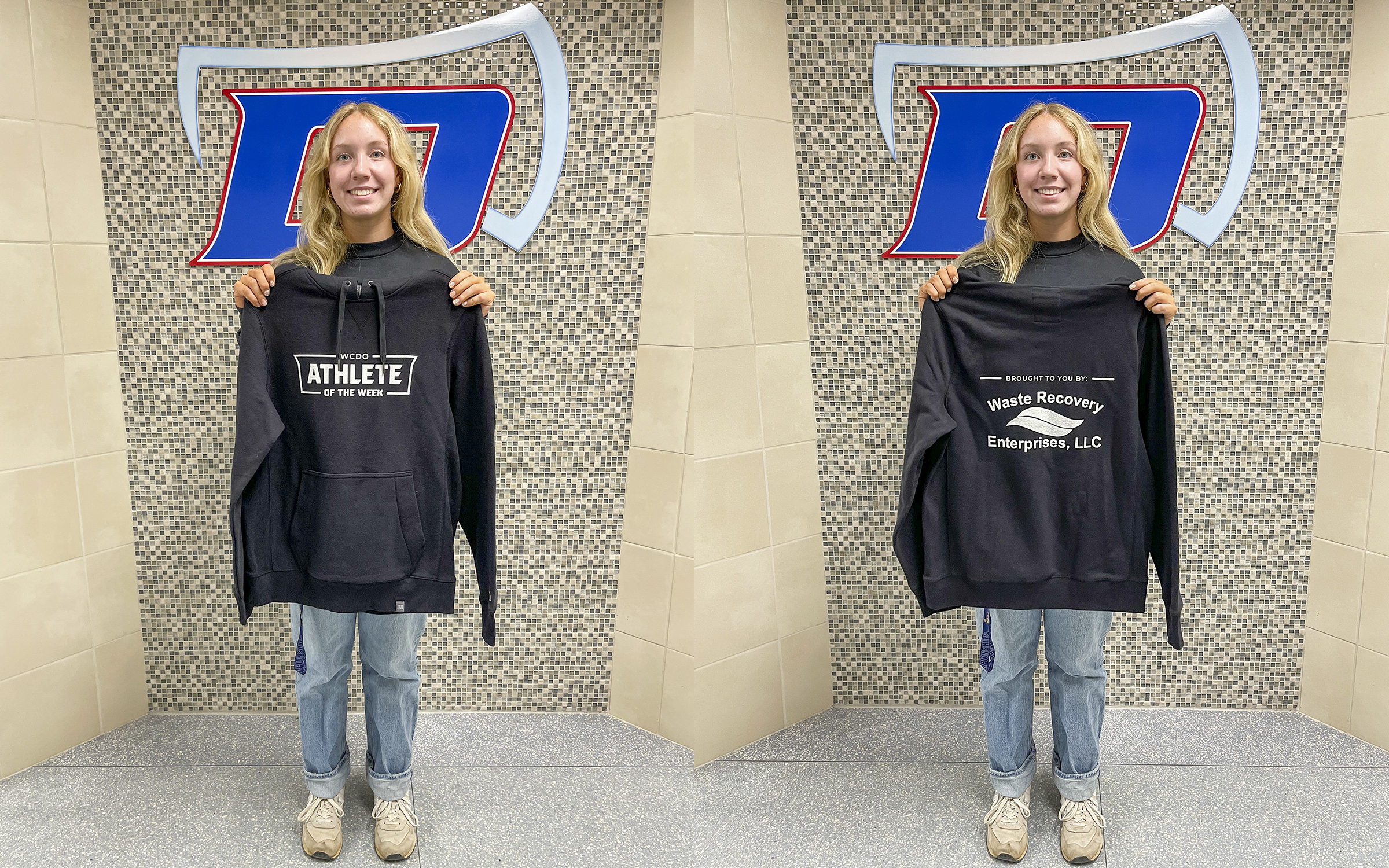 action shot of girl spiking volleyball
