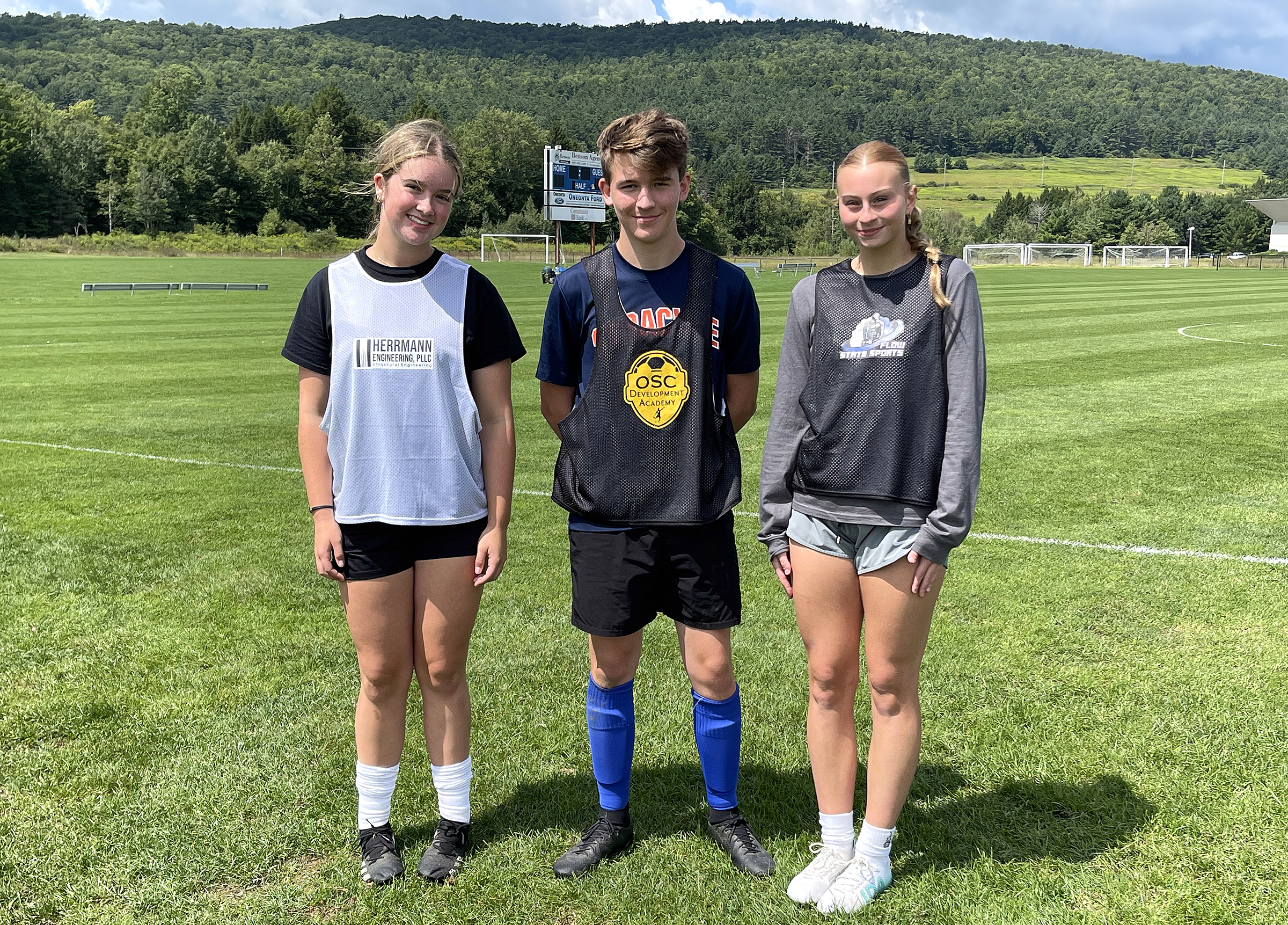 action shot of girl spiking volleyball