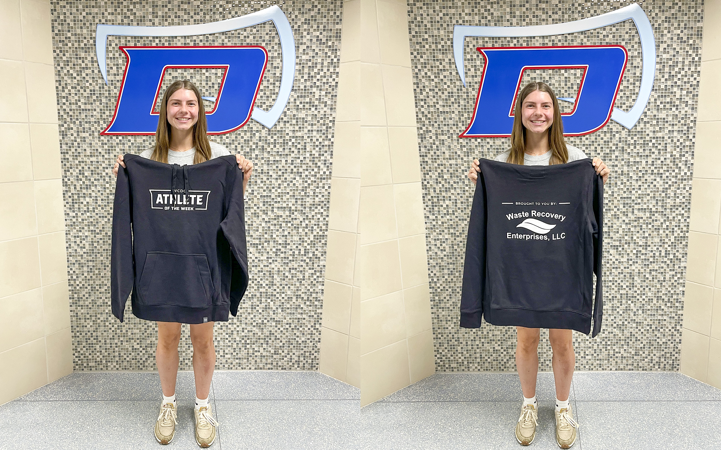 action shot of girl spiking volleyball