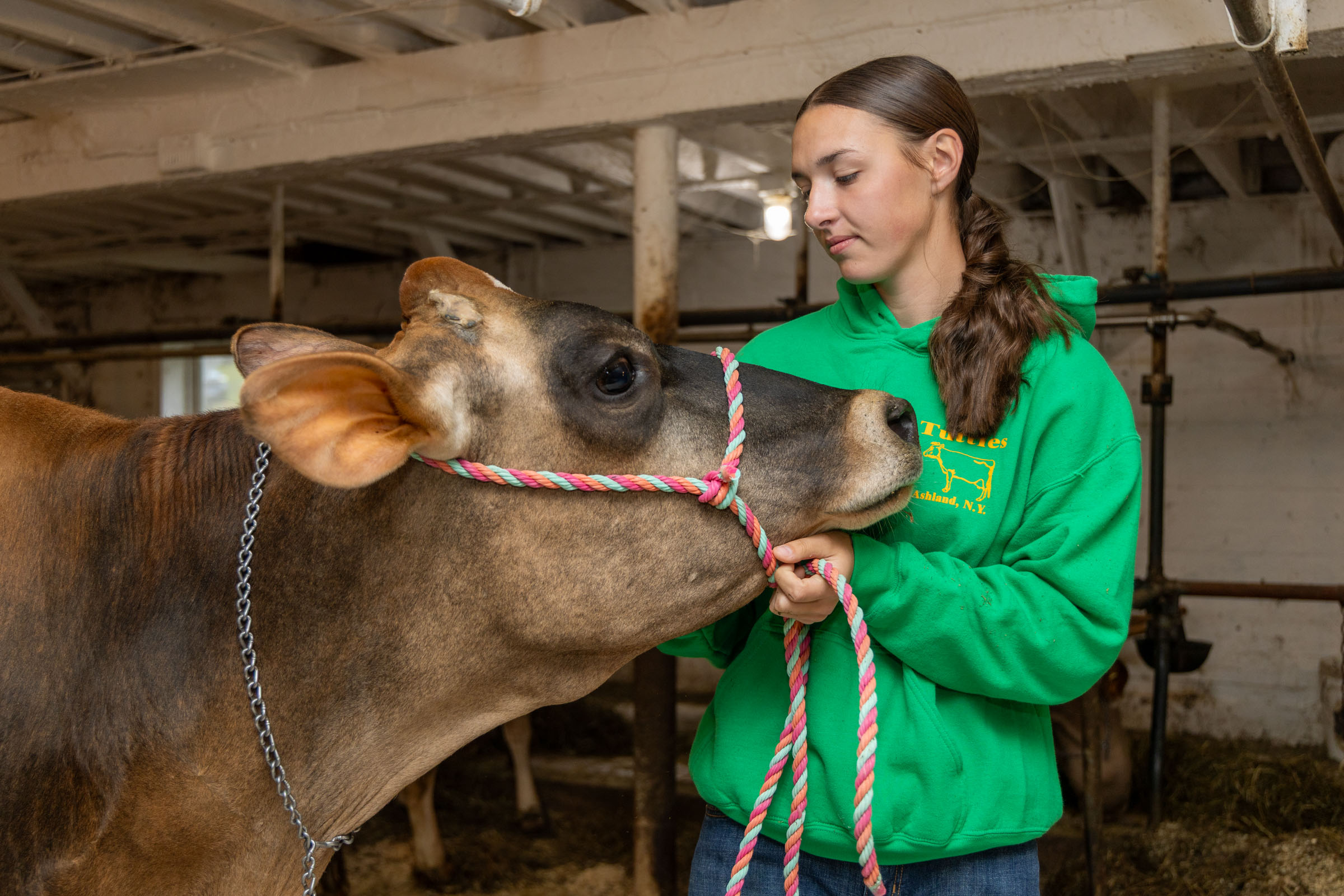 action shot of girl spiking volleyball