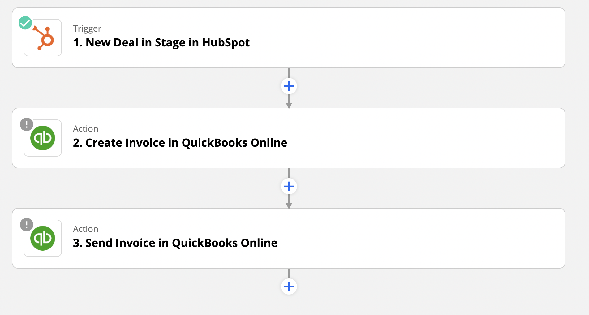 Connecting Hubspot directly to Quickbooks is simple, but prone to error