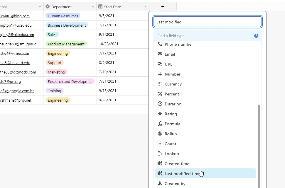 Add a "Last modified" column to your Airtable table