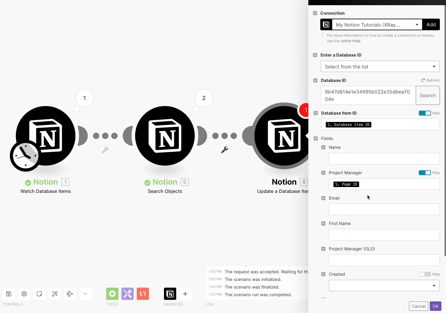 Add a Module to Update your Database Item