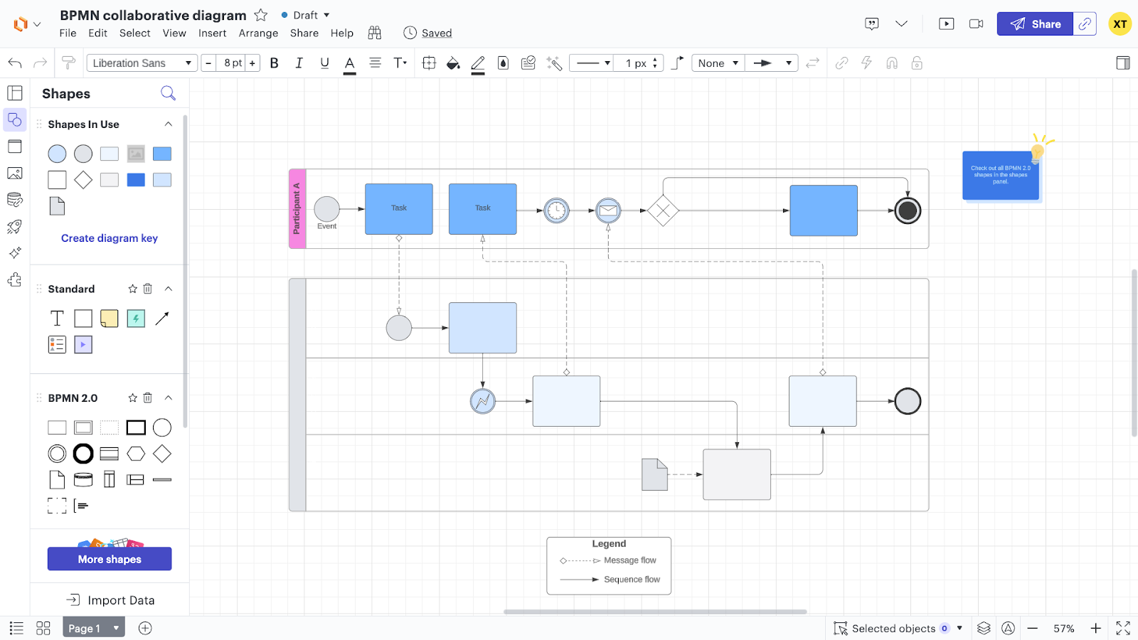 A collaborative diagram in Lucidchart