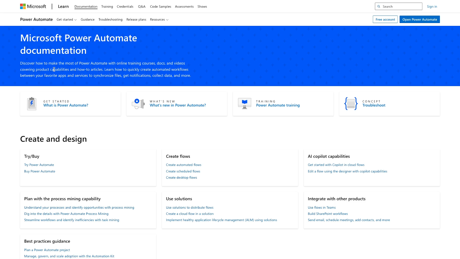 Learn more about Power Automate with Microsoft's extensive documentation