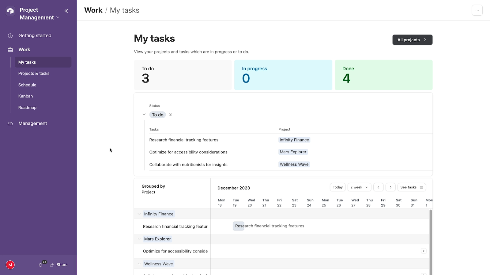 A task management system in Airtable