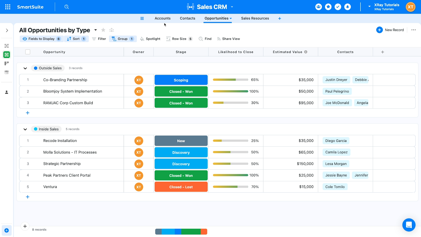 A CRM in SmartSuite