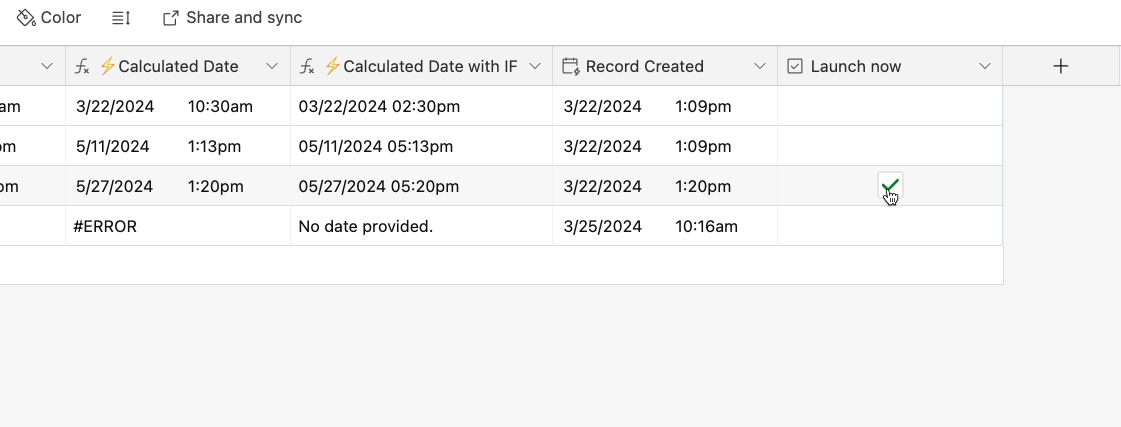 Checking a record in XRay's Airtable template