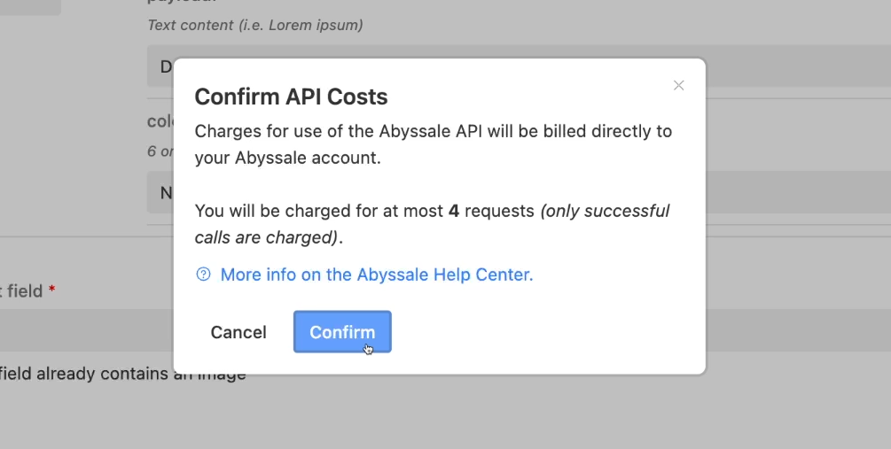 An Abyssale warning about API charges