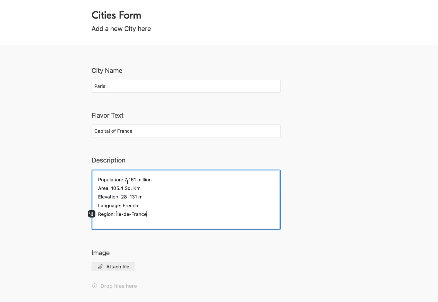 Filling out an Airtable form